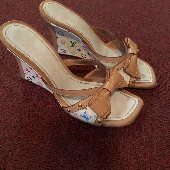 Authentic Louis Vuitton Multicolor Wedges - Picture 2 of 8